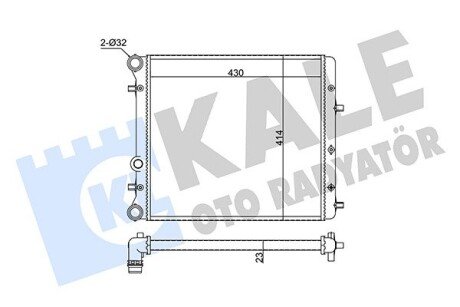 Радіатор охолодження Seat Ibiza IV, Toledo IV, Skoda Fabia, Rapid OTO RADYATOR Kale 349245