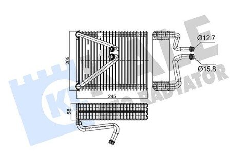 FIAT Випарник Doblo 01-, Punto 99- Kale 349990