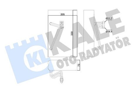 OPEL Випарник Vectra B 95- Kale 350030