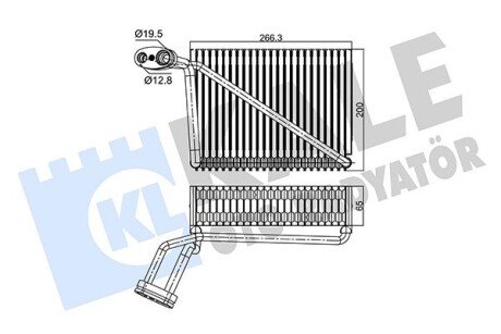 VW Випарник Audi A4, Skoda SuperB I, Passat 96- Kale 350085