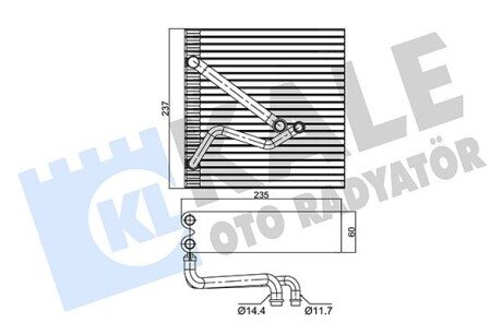 VW Випарник Audi A3, Caddy III,IV, Golf V,VI, Passat, Tiguan, Touran, Skoda Octavia III Kale 350090