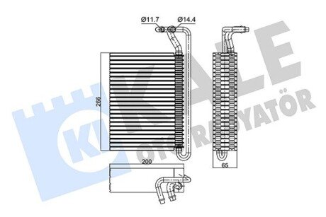 BMW Випарник 3 E46 98-, X3 E83 04- Kale 350115