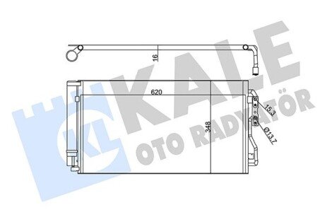 Радіатор кондиціонера Bmw 1, 2, 3, 4, i3, i8 OTO RADYATOR Kale 350530