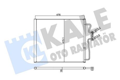 BMW Радіатор кондиціонера (конденсатор) 7 E38 725tds/750 97- Kale 350535