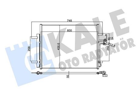 FORD Радіатор кондиціонера (конденсатор) з осушувачем Mondeo IV 07- Kale 350590