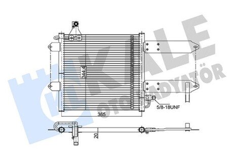 VW Радіатор кондиціонера (конденсатор) Polo 94-,Seat Kale 350710