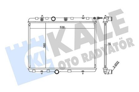 CITROEN Радіатор охолодження двиг. C-Elysee,C3/4/5,DS,Peugeot 207/208/308/407,Partner Kale 350745