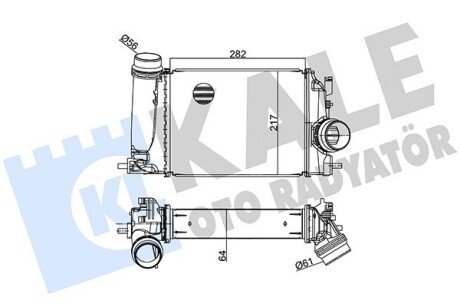 RENAULT Інтеркулер Grand Scenic IV, Kadjar, Megane IV, Talisman, Nissan Qashqai II, X-Trail 1.2/1.5dCi/1.6 Kale 350980