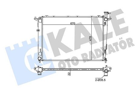 KIA радіатор охолодження Sorento II 2.4 09- Kale 351260