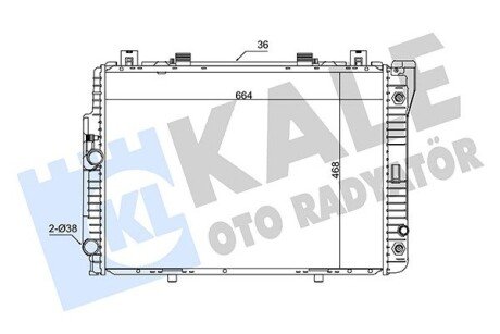 DB радіатор охолодження S-Class W140 3.2 91- Kale 351500