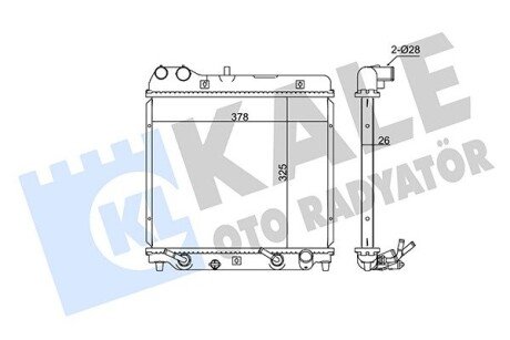 HONDA Радіатор охолодження двиг. Jazz II 1.2/1.3 02- Kale 351680