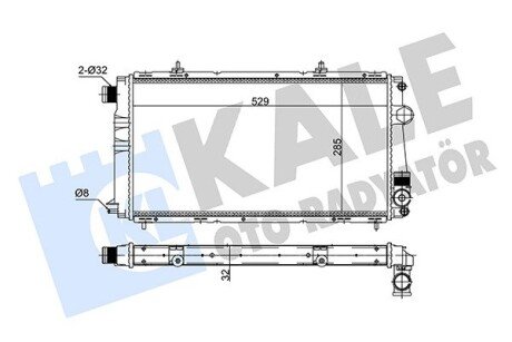 CITROEN Радіатор охолодження C15 1.8/1.9D 86-00 Kale 351795