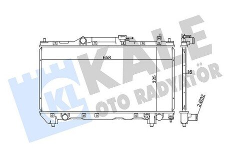 TOYOTA Радіатор сист. охолодження Avensis 1.6/1.8 97- Kale 351965