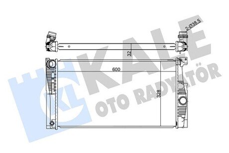 BMW Радіатор охолодження двиг. 5 F10 520/528i 11- Kale 351990