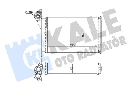 BMW радіатор опалення 3 E30 83- Kale 352045