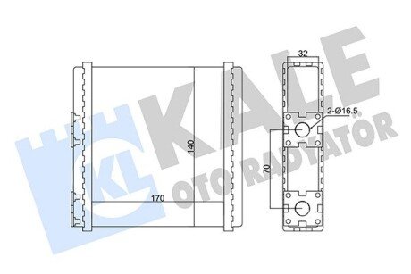 FORD Радіатор опалення Maverick, Mitsubishi Colt IV, Lancer V, Nissan Serena, Vanette Kale 352065