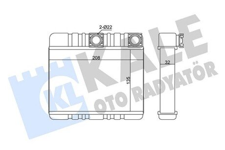 Радіатор обігрівача Bmw 3, X3 OTO RADYATOR Kale 352080 (фото 1)