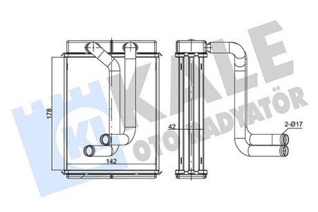 KIA Радіатор опалення Sephia, Shuma Kale 352165 (фото 1)