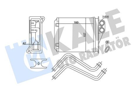 DB Радіатор опалення Sprinter 06-,VW Crafter 06- Kale 352175 (фото 1)