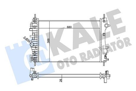 OPEL Радіатор охолодження Insignia 2.8i V6 08-,Chevrolet Malibu 2.4 Kale 352300 (фото 1)