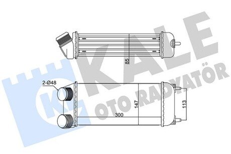 PEUGEOT Інтеркулер 206 1.6/2.0HDI 02- Kale 352320