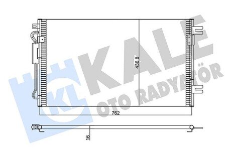 CHRYSLER Радіатор кондиціонера (конденсатор) Grand Voyager IV 2.8CRD 04- Kale 352595