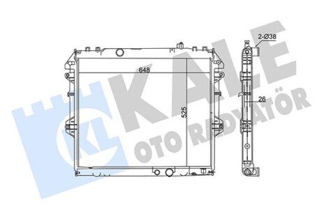 TOYOTA Радіатор охолодження двиг. Hilux VII 2.5/3.0 D-4D 05- Kale 352600