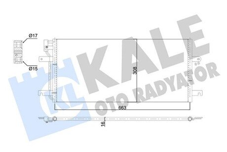 VW Радіатор кондиціонера (конденсатор) T4 90- Kale 353140