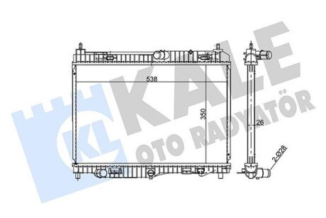 Радіатор охолодження Ford B-Max, Ecosport, Fiesta Vi, Transit Courier Radiator OTO RADYATOR Kale 353880