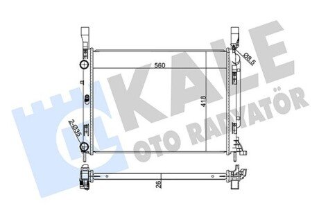 RENAULT радіатор охолодження Kangoo 1.2/1.5dCi/1.6 08-,DB Citan 12- Kale 354215