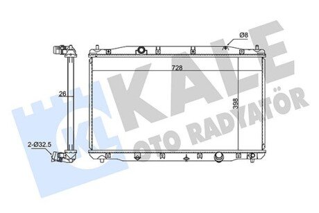 HONDA Радіатор охолодження двиг. CR-V III 2.2 CTDi 07- Kale 354270