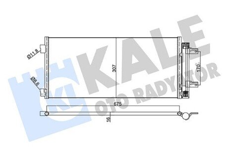 OPEL Радіатор кондиціонера (конденсатор) Astra K 15- Kale 354885