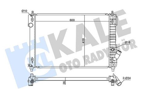 CHEVROLET Радіатор охолодження двиг. Aveo Kale 355000