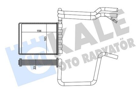 Радіатор обігрівача Ford C-Max, Focus III, Transit, Tourneo Connect OTO RADYATOR Kale 355125