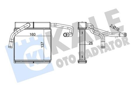 FORD Радіатор опалення Ranger, Mazda BT-50 Kale 355185