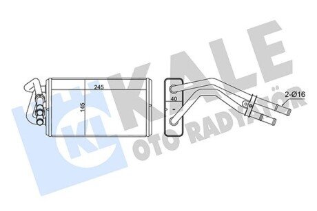 FORD Радіатор опалення с кондиционером Transit 94- Kale 355195