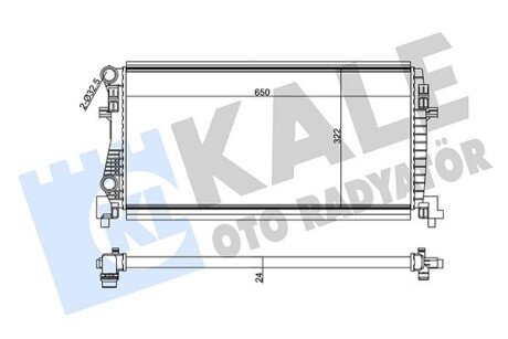 Радіатор охолодження Audi A3, Q2 - Seat Leon, Leon St - Skoda Octavia Iii OTO RADYATOR Kale 355555