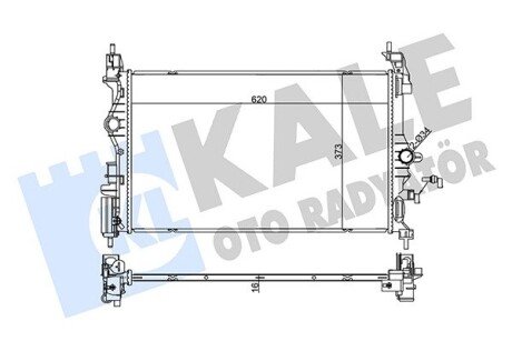 OPEL радіатор охолодження Corsa E 1.2/1.4 14- Kale 355560