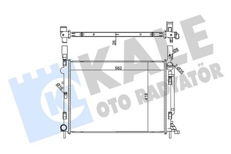 Радіатор охолодження Renault Kangoo, Grand Kangoo OTO RADYATOR Kale 355565 (фото 1)