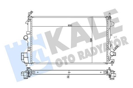 OPEL радіатор охолодження Fiat Croma 05-,Signum,Vectra C 1.9CDTi 04-,Saab Kale 355580