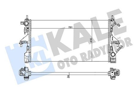 CITROEN Радіатор охолодження двиг. Jumper, Peugeot Boxer 2.0 BlueHDI 16- Kale 355665