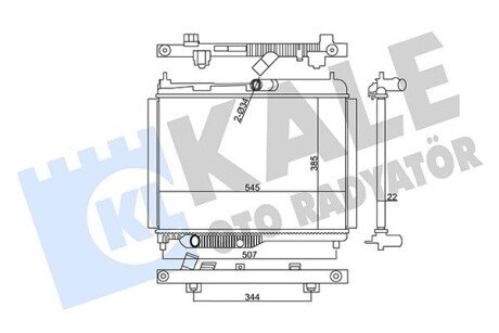 FORD радіатор охолодження Fiesta VII,Transit Courier 1.0/1.5TDCi 17- Kale 355745 (фото 1)