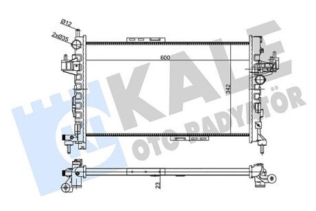 OPEL радіатор охолодження Combo Tour, Corsa C 1.3CDTi 03- Kale 356875