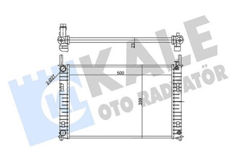 Радіатор охолодження Ford Fiesta V, Fusion, Mazda 2 OTO RADYATOR Kale 356885