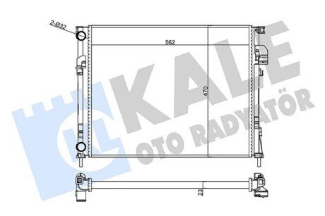 Радіатор охолодження Renault Trafic II/Opel Vivaro/Nissan Primastar OTO RADYATOR Kale 356890