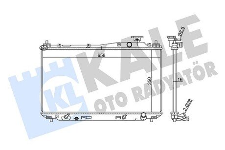 HONDA Радіатор охолодження двиг. Civic VII 1.4/1.7 01- Kale 356900 (фото 1)