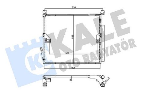 Радіатор кондиціонера Toyota Land Cruiser Prado OTO RADYATOR Kale 357360