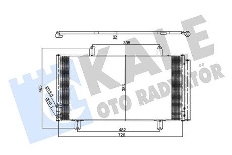 TOYOTA Радіатор кондиціонера (конденсатор) CAMRY 07- Kale 357365