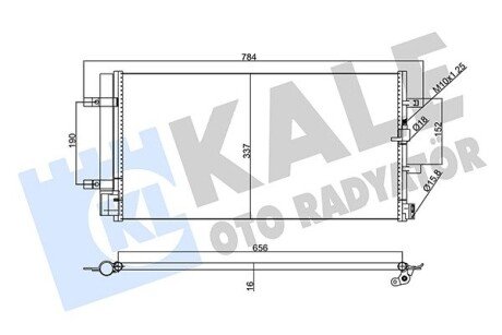 AUDI Радіатор кондиціонера (конденсатор) з осушувачем A4 B8 08-, A5 3.0 10-, Q5 2.0 08-, 3.0 12- Kale 357770