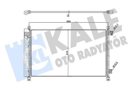 NISSAN Радіатор кондиціонера (конденсатор) X-TRAIL 2.5 14- Kale 357890